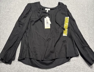 Jessica Simpson Womens Shirt Top Leslie Boho Black Medium Med NWT MSRP$69.50 - Picture 1 of 9