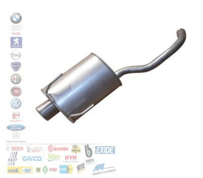 SILENZIATORE MARMITTA POSTERIORE SCARICO FIAT PANDA 169 500 312 FORD KA 1.1 1.2 - Immagine 1 di 4