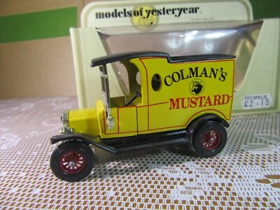 689Y Matchbox Y12 Ford Modello T 1912 Colman's Mustard Of Yesteryear + Scatola - Immagine 1 di 4