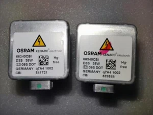 2PCS PAIR Osram XENARC D3S 66340CBI Cool Blue 5000K HID XENON LIGHT BULB - Picture 1 of 3