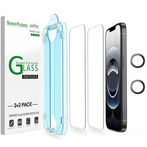 amFilm iPhone 16e [6.1''] Protecteur d'écran + Protecteur d'objectif caméra [Pack de 2+2] - Photo 1 sur 7