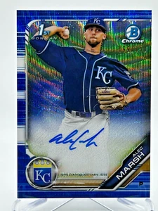 2019 Bowman Draft Alec Marsh Blue Wave Chrome Auto /150 Royals - Picture 1 of 2