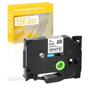 1 paquete compatible con cinta de etiquetas Brother PT-9800PCN H300 TZ TZE-221 0,35" etiqueta de marca blanca - Imagen 1 de 9