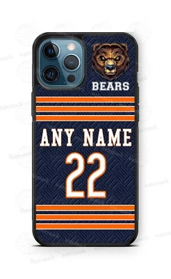 Funda de teléfono personalizada Bears Jersey para iPhone Samsung Game Day regalo Foto 1 de 4