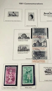 1981 Commemorative Collectable United States Postage Stamps Canceled 5 Stamps - Picture 1 of 3