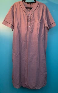 Lars Amadeus Men's Sleepwear Nightshirt - Large, Gray, Full Length - Picture 1 of 6