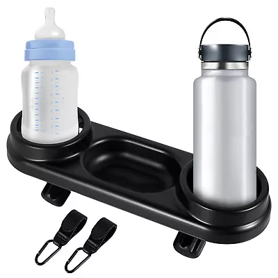 Stroller Snack Tray With Cup Holder Food Tray Non-Slip Grip Clip Tray Attachment • 26.67$