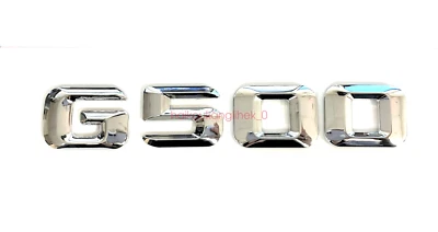 #1 G500 CROMO AJUSTE MERCEDES MALETERO TRASERO EMBLEMA PLACA DE IDENTIFICACIÓN CALCOMANÍA LETRA Foto 1 de 4