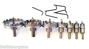 "Juego de 7 piezas de cortador de orificios de carburo TCT K&W tct broca de chapa de tungsteno 3/4""-3" - Imagen 1 de 3