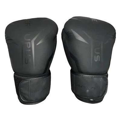 Liberlupus Boxing Gloves 16oz for Men & Women Boxing Training Kickboxing Black - Image 1 of 4