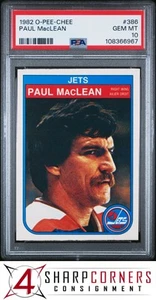 1982 O-PEE-CHEE #386 PAUL MacLEAN RC JETS PSA 10 - Imagen 1 de 2