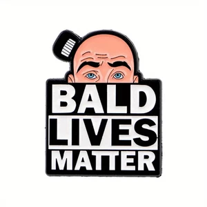 Lustige Glatze Lives Matter Emaille Pin Anstecker Comedy Geschenk Brosche schrullig Sammlerstück - Bild 1 von 3