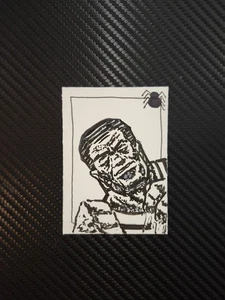 Arte de tarjeta de boceto original en blanco y negro de Sandman (Spider-Man) - Imagen 1 de 2