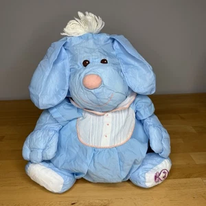 Pagliaccetto giocattolo peluche vintage Fisher Price Puffalump blu cucciolo cane 1986 leggi - Foto 1 di 17