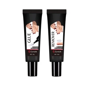 Newly Upgraded Quick Drying 10g Semi Solid Nail Glue with 10ml Remover for Pr... - Picture 1 of 6