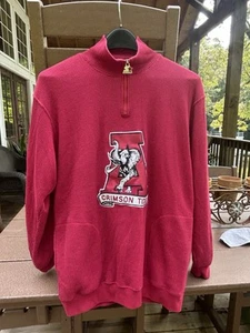 Alabama Crimson Tide Starter 1/4 Zip Waffel Pullover Herren Large Vintage 90’s gefüttert - Bild 1 von 10