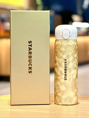 Nuevo 2024 China Starbucks El Año del Dragón Brillo Dorado 17oz SS Termo Taza Foto 1 de 4