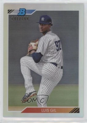 2020 Bowman Heritage Chrome Prospects Refractor /199 Luis Gil #92CP-GIL - Image 1 of 2