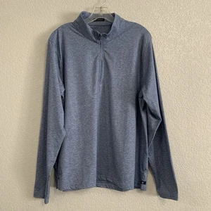 Turtleson Shirt Mens L Long Sleeve 1/4 Zip Blue Golf Preppy - Picture 1 of 18