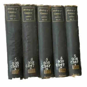 History of Greece Ernst Curtius 5 Volume Set 1886 First English Edition - Picture 1 of 17