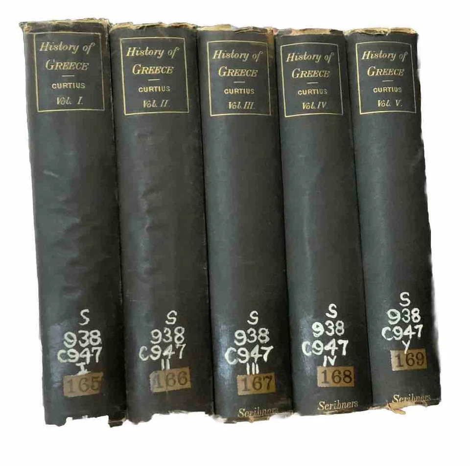History of Greece Ernst Curtius 5 Volume Set 1886 First English Edition - Image 1 of 4
