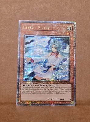 YGO Effect Veiler Alt Art Quarter Century Secret Rare NM QCR Stampede RA04-EN004 - Image 1 of 2
