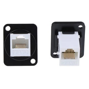 Rj45 network connector metal panel socket D-type Zinc Alloy mounting C Gw.WG - Afbeelding 1 van 12