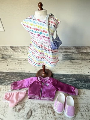 Muñeca American Girl Truly Me Sparkle & Shine Meet Conjunto + Accesorios BOLSO Solo Foto 1 de 4