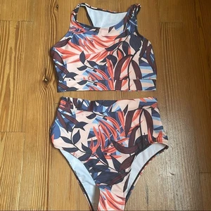 NWOT SHEIN Floral racer back high rise bikini SIZE S - Picture 1 of 7