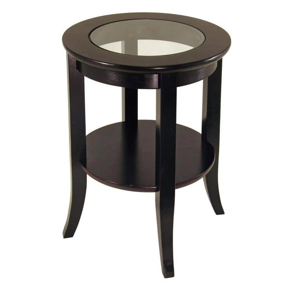 WINSOME WOOD End and Side Tables Wood Frame Material Round Shape in Espresso - Image 1 of 4