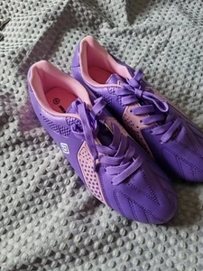 Kids Football Boots Dream Pairs UK Size 5 Moulded Studs Purple & Pink - Picture 1 of 8