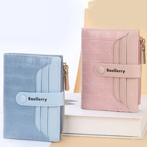 Elegant Women Short Wallet Multi-card Slot Folding Wallet Card Holder  Outdoor - Picture 1 of 18