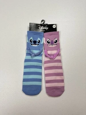 Disney Stitch & Angel Brazos Magnéticos Media Tripulación Zapato Talla 5-10 Calcetines Talla 9-11 Foto 1 de 4