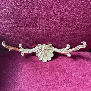 Brass Ornate Pediment Garland Acanthus Topper Wall Gold 14.5" Hollywood Regency - Picture 1 of 9
