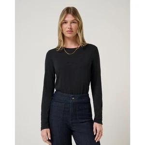 NWT TravisMathew Women's Cloud Long Sleeve Tee in Black size Small - Picture 1 of 7