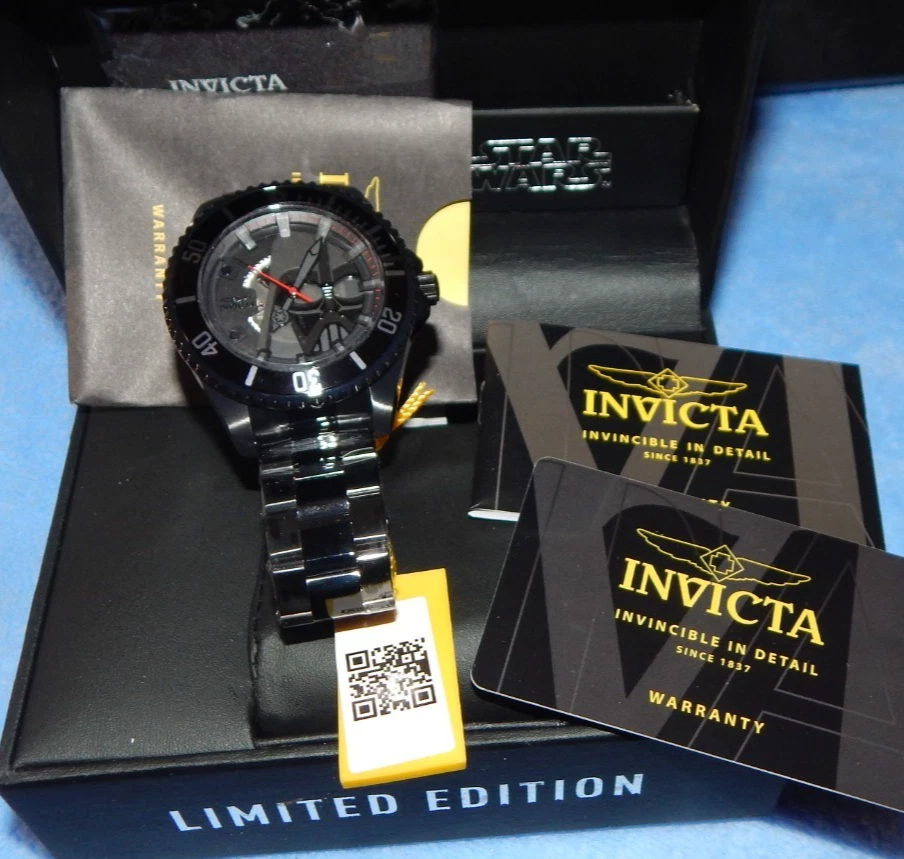 Novo INVICTA Star Wars Darth Vader relógio automático aço inoxidável 47mm 26599 com caixa - Imagem 1 de 4