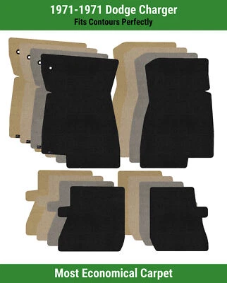 Lloyd Velourtex Front & Rear Row Carpet Mats for 1971 Dodge Charger  - Image 1 of 4