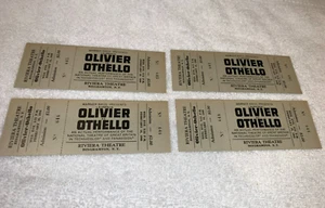 OTHELLO 1966 LAURENCE OLIVIER 2 AUTHENTIC UNUSED THEATRE TICKETS Ephemera USA - Picture 1 of 4