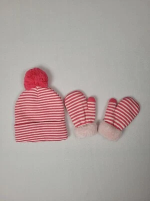 Maylisacc ребенка ясельного возраста вязаный Pom Pom шляпа и варежки комплект флисовая подкладка один размер - Изображение 1 из 4