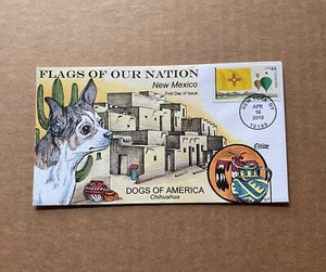 US Collins FDC Handpainted #4309 Flags of our Nation New Mexico 2010 - Picture 1 of 3