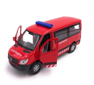 Mercedes Benz Sprinter Fire Department Model Car Red LICENSED PRODUCT 1:34-1:39 - Picture 1 of 3
