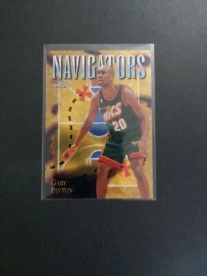 98-99 Topps Chrome Gary Payton Season's Best Navigators Insert #sb2 Supersonics - Image 1 of 2