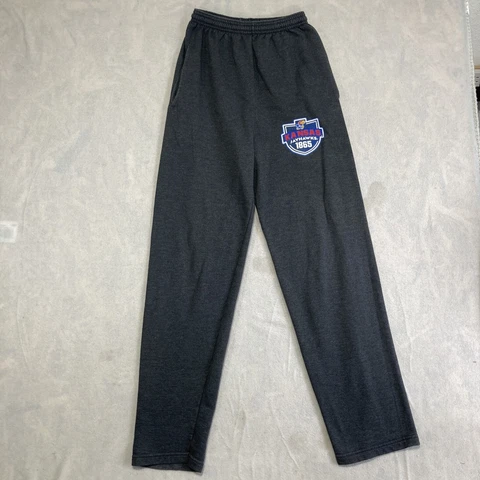 University Of Kansas Jayhawks Joggers Small Gray Pockets Drawstring Straight Leg Cover