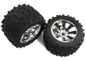 Tires, Wheels & Inserts TK50 w/17mm Hex for 1/8 Monster Truck Size 2pcs OD=155mm - Picture 1 of 1