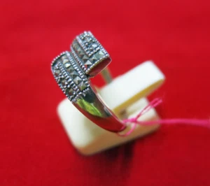 Vintage Sterling Silver Marcasite Ring Women's Jewelry size 9 New - Picture 1 of 6
