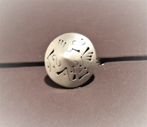 Ring,925er Silber,mattiert,Handarbeit,aufgesetzter flacher Hohlkörper - Picture 1 of 5