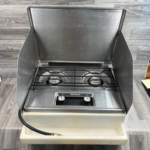 Suburban 2 BURNER Camper Boat RV Propane COOKTOP Gas Stove W/ Shields SD2 432MRM - Picture 1 of 10
