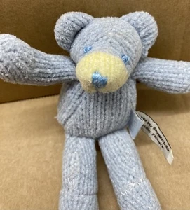 Baby Dior gestrickt 4 Zoll Teddybär Rassel Stofftier Tröster - Bild 1 von 6