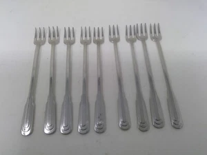 Oneida Stainless Steel Cityscape Set of 9 Cocktail Forks 6 1/8" - Picture 1 of 6