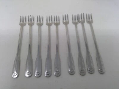 Oneida Stainless Steel Cityscape Set of 9 Cocktail Forks 6 1/8" - Image 1 of 4